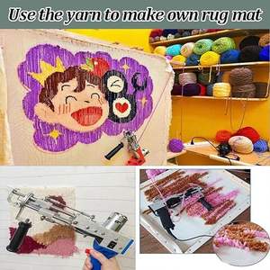 Muestras gratuitas al por mayor de fábrica, varios colores, 2/4/6 capas, hilo de tejer de <span class=keywords><strong>lana</strong></span> pura, hilo de mechones para pistola de mechones 2023 - Product Image 5