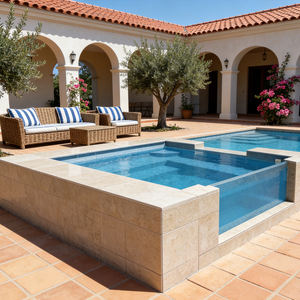 Piscina de fibra de vidrio para adultos, piscina exterior, piscina elevada, piscina grande - Product Image 1