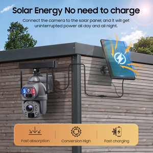 Sectec 20x Zoom 6MP 3K ống kính kép báo động PTZ 10W panel năng lượng mặt trời Máy ảnh 4G Sim thẻ kim loại IP67 không thấm nước hệ thống an ninh máy ảnh - Product Image 6