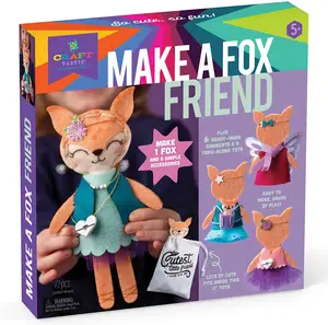 hot sale my first crafting mini make a fox friend children's activity set craft kits with clothes accessories