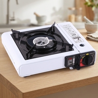 Réchauds de camping portables à gaz magnétique manuels en métal pour la vente en gros, accessoires de camping, réchaud à cassette pour fondue