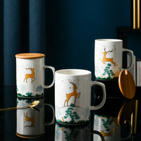 Tasse en céramique 3D tête d'animal, tasse à café et thé en céramique, tasses et soucoupes à thé, ensemble de tasses