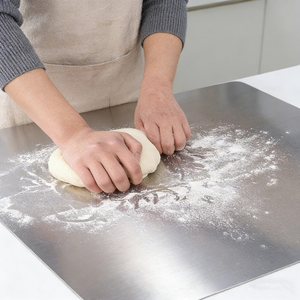 <span class=keywords><strong>Tagliere</strong></span> a L a Doppia Faccia per Cucina in Acciaio Inossidabile con Bordo Antiscivolo per Piano di Lavoro - Product Image 2