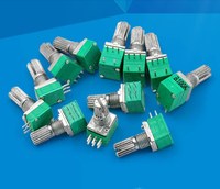 Potentiomètre double réglable de haute précision RV/RK097G à 3/5/6/8 broches, à film de carbone synthétique, avec résistance B1K-100K