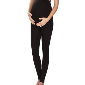 2Pcs Leggings de maternité pour femmes Pantalon de yoga grande taille sans coutures Pantalon de yoga pour enfants Pantalon de <span class=keywords><strong>grossesse</strong></span> extensible - Product Image 2