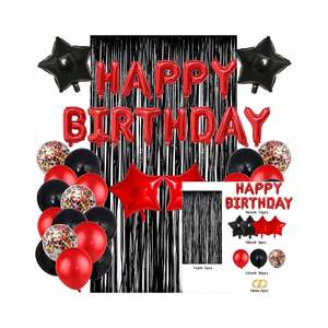 Paquete de Globos Negros para Cumpleaños, Artículos Promocionales para Fiestas, Decoración de Paredes para Bodas y Eventos - Product Image 1