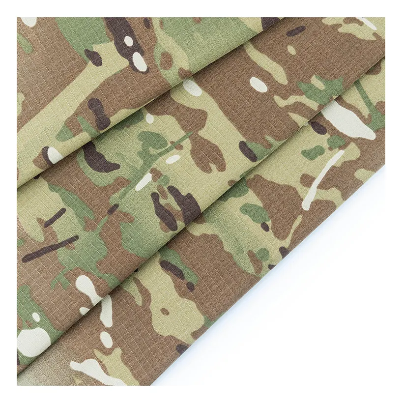 Ready To Ship TC 65/35 Multicam Anti Tearing Camouflage Ripstop With WR Fabric For Tactical Gears