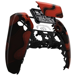 เคสสำหรับคอนโทรลเลอร์ PS5 - EXtremeRate สีแดงดำลายพราง ชุดแต่ง DIY ฝาครอบหน้าจอและแผ่นสัมผัส - Product Image 2
