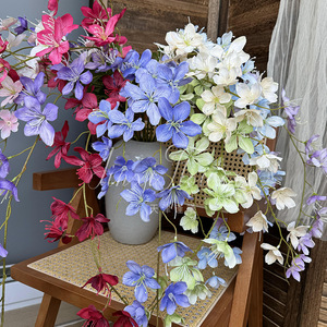 Fleurs artificielles Jinxi, branche unique en soie, haute simulation, pour décoration de mariage, maison et accessoires de photographie extérieure - Product Image 1