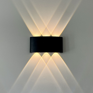 Bên ngoài không thấm nước tường đèn cố định hiện đại dẫn tường sconce trong nhà màu đen nội thất Đèn tường - Product Image 3