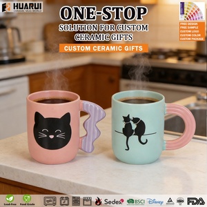 Tazza da <span class=keywords><strong>Caffè</strong></span> in Ceramica Personalizzata con Design Unico del Manico a Forma di Gatto, Tazza per Latte in Porcellana Personalizzabile - Product Image 2