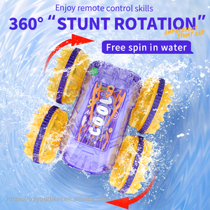 Ept 2.4G 4CH đổ bộ diễn viên đóng thế xe đèn trong suốt bánh xe RC Đồ chơi phổ biến Kid thuyền nước bãi biển hồ bơi điều khiển từ xa xe - Product Image 6