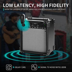 Xtuga Jtsy23 Nhà Máy Guitar Không Dây Hệ Thống Âm Thanh <span class=keywords><strong>Transmitter</strong></span> <span class=keywords><strong>Receiver</strong></span> Được Xây Dựng-Trong Có Thể Sạc Lại Guitar Bass Pickup Âm Nhạc - Product Image 6
