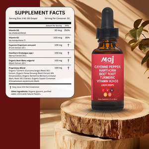 Suppléments de gouttes liquides de racine d'aubépine de poivre de Cayenne biologique naturel de 60ml pour soutenir le métabolisme la santé immunitaire - Product Image 6