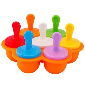 7-Cavity Plastic Stick Small Baby Teething DIY Homemade Egg Bites Mold Picolé Ice Cube Bola Maker Ice Cream Tools - Product Image 5