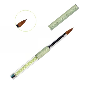 Nhà Máy Giá 100% Tinh Khiết Kolinsky Acrylic Bàn Chải Crimped Màu Xanh Lá Cây Xử Lý Thiết Kế Đẹp Kích Thước Khác Nhau Để Tùy Chỉnh - Product Image 4