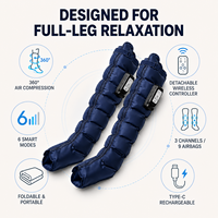 Appareil de massage des jambes par compression d'air, 3 canaux, 29 airbags, 6 modes, double pression, pour pieds, mollets et cuisses, dispositif de soulagement