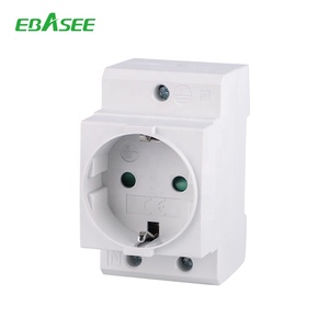 <span class=keywords><strong>Enchufe</strong></span> Schuko Tipo Alemán EBASEE EBSA3 con Toma Modular para Riel <span class=keywords><strong>DIN</strong></span>, 250V 25A, Protección IP20, CE - Product Image 3