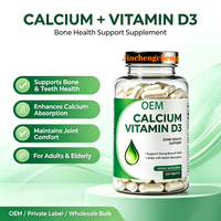 Capsules de calcium et vitamine D3 à absorption élevée pour maintenir la santé des os et des dents, étiquette privée OEM