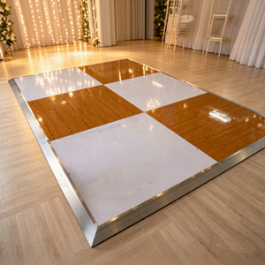 Piste de danse brillante à carreaux pour intérieur/extérieur, idéale pour mariages et fêtes, décorations événementielles - Product Image 1