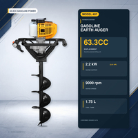 Tarière thermique portative pour le forage de trous de poteaux, machine de plantation d'arbres agricoles, compatible avec les tarières de 80 à 300 mm