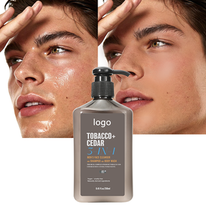 GUOCUI BIO TECH Men 3 en 1 Grooming Essentials Tabac Cèdre Formule rafraîchissante Body Wash Shampooing Gel Douche Nettoyant Visage - Product Image 1