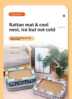 Tapis rafraîchissant d'été pour animaux de compagnie, lit respirant en tissu à carreaux/ondulé/à rayures pour petits et moyens chiens, niche pour chat Teddy, fournitures pour animaux de compagnie en gros