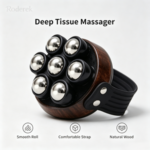 Masseur à rouleaux en bois à 7 billes pour <span class=keywords><strong>drainage</strong></span> <span class=keywords><strong>lymphatique</strong></span>, outil de thérapie en bois pour le cou, les épaules, les jambes, l'abdomen, massage corporel complet - Product Image 5