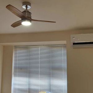 Ventilador <span class=keywords><strong>de</strong></span> <span class=keywords><strong>Techo</strong></span> Silencioso <span class=keywords><strong>de</strong></span> Estilo Madera Original Inteligente, Estilo Vintage Retro para Dormitorio, Sala <span class=keywords><strong>de</strong></span> Estar, Comedor - Product Image 2