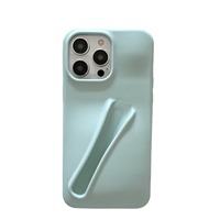 Coque pour iPhone personnalisée très populaire en silicone véritable avec support pour gloss à lèvres mobile, support pour rouge à lèvres