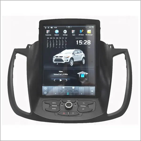 Newnavi navigasyon dikey ekran android 9.0 araba video <span class=keywords><strong>gps</strong></span> ile 10.4 ''Tesla tarzı araba stereo Ford Escape/kuga 2013-2015