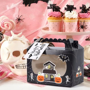 Scatole Regalo Personalizzate per Feste di Halloween in Carta Kraft, Scatole per Dolci e Caramelle con Finestra Trasparente - Product Image 2