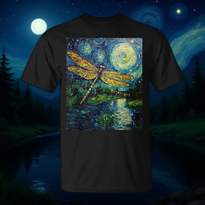 Camiseta Dragon Fly Van Gogh Style Starry Night - Product Image 3