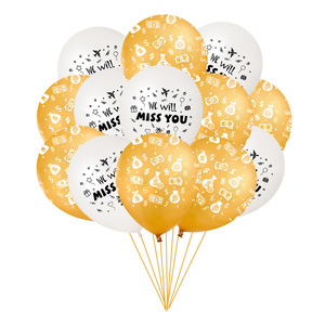 Tema della pensione in oro nero simbolo della valuta del dollaro decorazione della festa di pensionamento felice palloncino in lattice da 12 pollici - Product Image 3