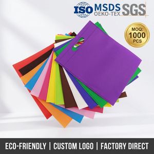 <span class=keywords><strong>Sac</strong></span> cadeau non tissé écologique à prix d'usine, personnalisable avec logo imprimé, réutilisable, avec poignée découpée en D, pour boutique - Product Image 1