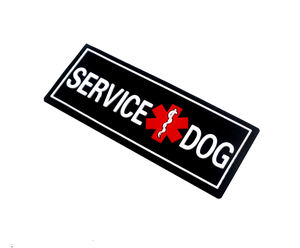 SERVICE <span class=keywords><strong>DOG</strong></span>戦術PVCゴム長方形レスキュースネークレター黒ゴムパッチスティックバッグ帽子ショルダーアップリケスティック - Product Image 2
