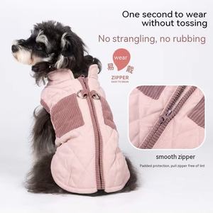 Nouveaux vêtements chauds pour animaux de compagnie pour l'hiver et l'automne, vêtements matelassés et épais pour chiens, <span class=keywords><strong>harnais</strong></span> réfléchissant et couvre-dos pour chiens - Product Image 3