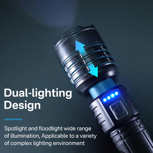 Siêu sáng 1700m dài phạm vi P50 điện hiển thị Telescopic <span class=keywords><strong>Zoom</strong></span> Xách Tay USB sạc LED ngọn đuốc ánh sáng chiến thuật đèn pin - Product Image 2