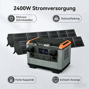 Générateur Solaire Portable 2400W 2000Wh LiFePO4 Prise EU Sinus Pur Pour Camping Urgence Camping-Car - Product Image 2
