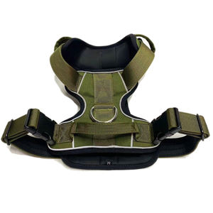 Set Harnesses Anjing Taktis, Kalung Anjing yang Dapat Disesuaikan, Tali Anjing dengan Bantalan Neoprene dan Gesper Logam untuk Latihan Anjing di Luar Ruangan - Product Image 4