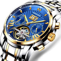 Montres mécaniques automatiques pour hommes Aokulasic de haute qualité, nouvelle tendance de la mode, montres pour hommes de luxe exquises et élégantes.