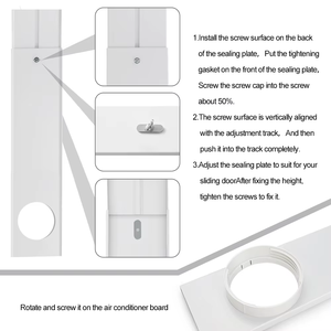 Kit de 4 Piezas Personalizables de PVC <span class=keywords><strong>para</strong></span> Ventanas, Deflector Manual y Placa de Sellado, 5.9 Pulgadas, Sellador Portátil <span class=keywords><strong>para</strong></span> <span class=keywords><strong>Aire</strong></span> <span class=keywords><strong>Acondicionado</strong></span> Doméstico - Product Image 5