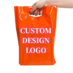 Bolsas <span class=keywords><strong>de</strong></span> Plástico Biodegradables y Reciclables con Logotipo Personalizado para Compras, Bolsas <span class=keywords><strong>de</strong></span> Agradecimiento para Ropa con Logotipos - Product Image 1