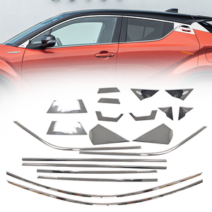 Accessori auto nera per finestra cromata per finestra decorativa per modanatura striscia per <span class=keywords><strong>Toyota</strong></span> Corolla C-HR CHR <span class=keywords><strong>CH</strong></span> <span class=keywords><strong>R</strong></span> 2016-2023 - Product Image 1