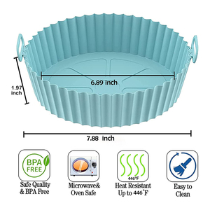 ซิลิโคนรองหม้อทอดไร้น้ำมัน ยี่ห้อ OEM/ODE  ซิลิโคนสำหรับหม้อทอดไร้น้ำมัน ใช้ซ้ำได้ ปลอดภัยสำหรับอาหาร อุปกรณ์เสริมสำหรับหม้อทอดไร้น้ำมัน - Product Image 2