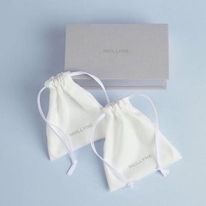 Best Quality Hot Sale Luxury Flannel Drawstring Pouch Custom Gift Jewelry <b>Packaging</b> <b>Bag</b> Small Velvet <b>Bag</b> With Logo Printing - Product Image 2