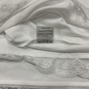 T-Shirt da <span class=keywords><strong>Donna</strong></span> in Cotone 100% Morbido con Stampa e Ricamo Personalizzati di Alta Qualità, Set Pigiama Estivo in Pizzo - Product Image 6