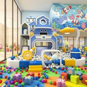 Custom Children <b>Slide</b> Set Soft Play Commercial Equipment TUV CE PCP Certified High Capacity <b>Indoor</b> Playground for Toddlers - Product Image 1
