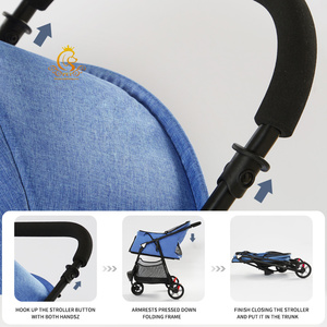 Carrito Plegable para Mascotas EUR PET de Alta Calidad y Durabilidad PC106, Carga Máxima 15 kg, Cuerda de Seguridad Ajustable para Perros y Gatos, Paseo Diario - Product Image 6