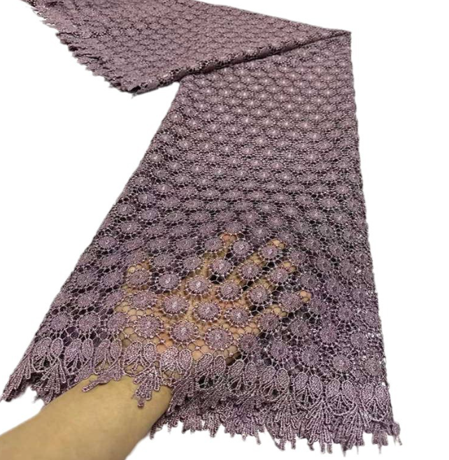 Wholesale Price Floral Sequin Lace Fabric